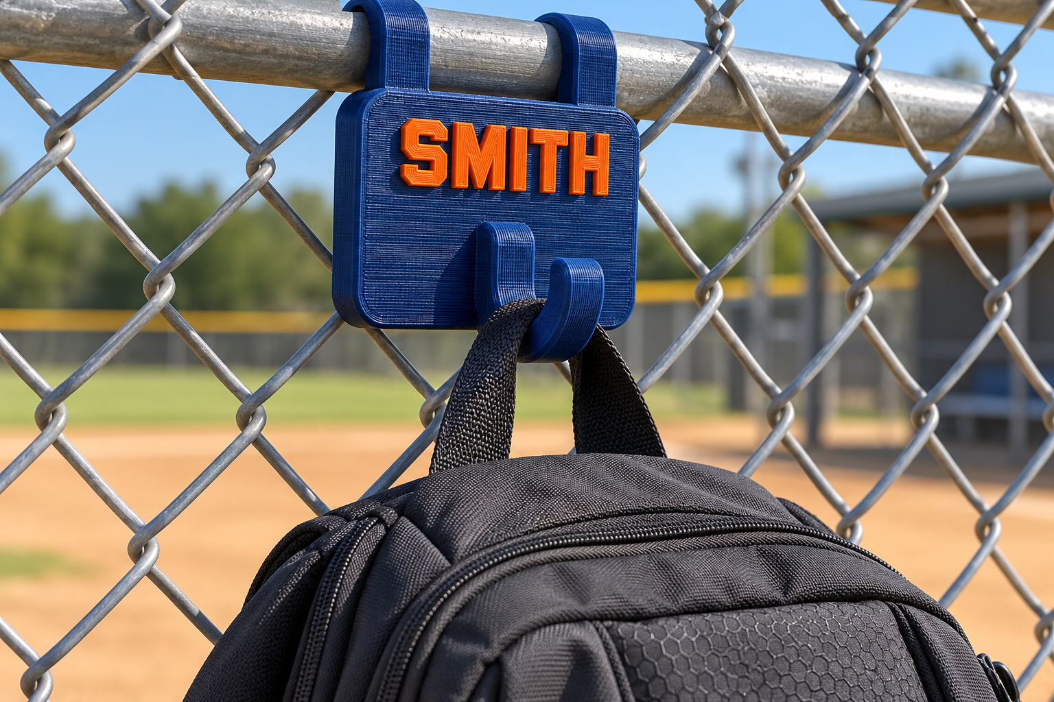 Bag Hanger product visualization in sample colors with SMITH sample personalization